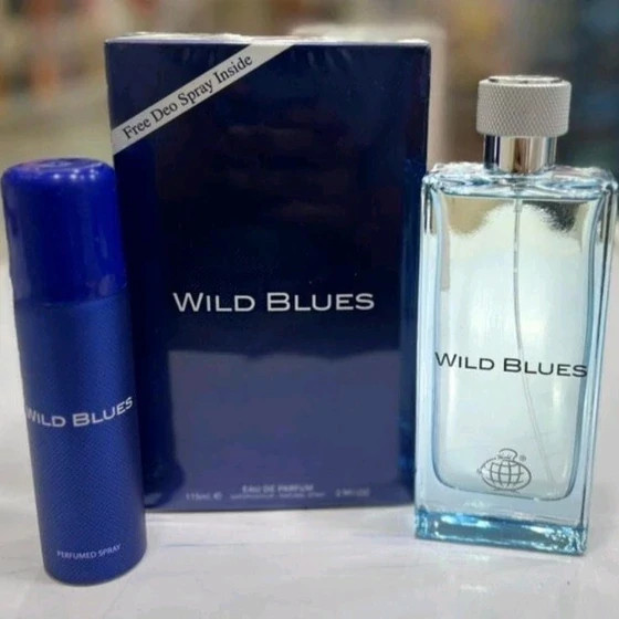ادکلن وایلد بلو فرگرانس با رایحه بلو اججمل 100 میل(WILD BLUES FRAGRANCE)