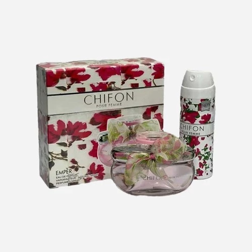 ادکلن ست چیفون با اسپری 100 میل (CHIFON POUR FEMME)